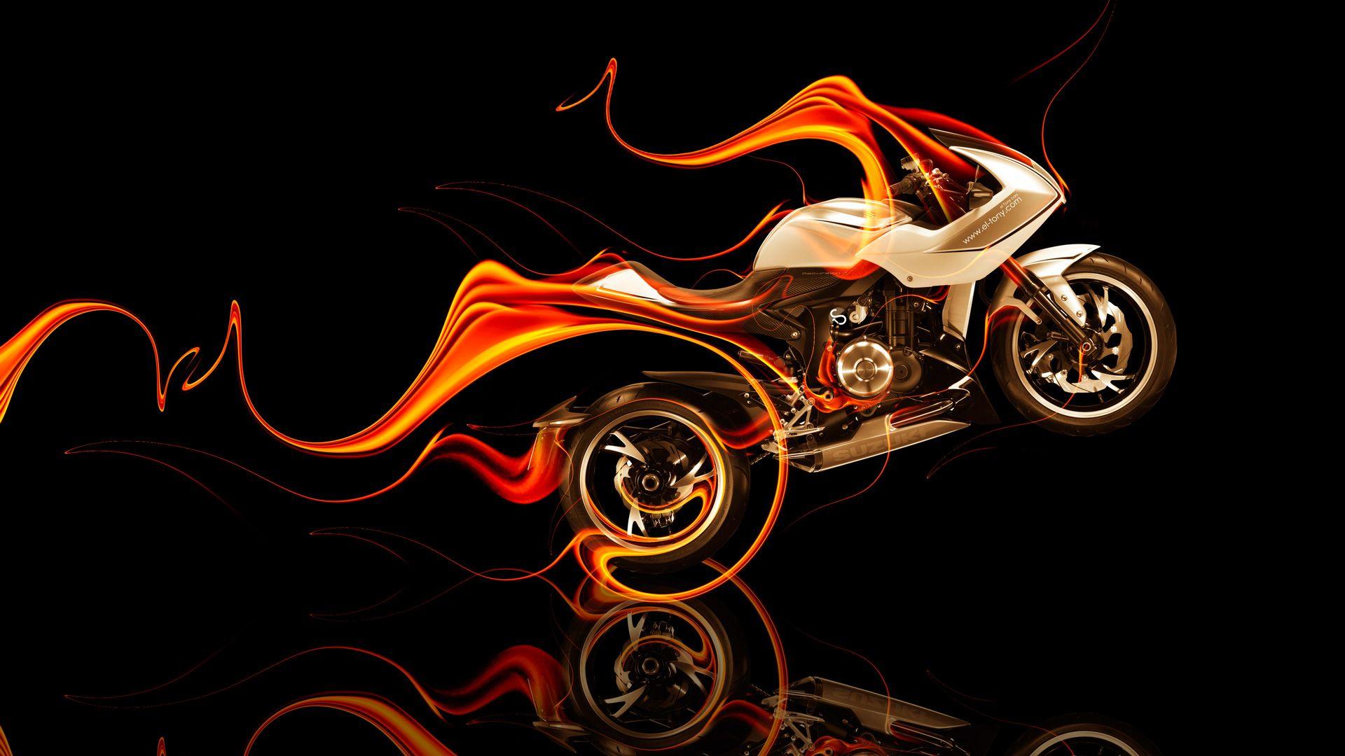 Suzuki Recursion Side Fire Abstract Bike 2014