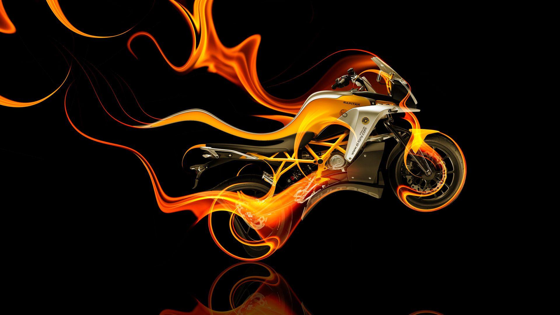 Moto Rapitan Side Fire Abstract Bike 2014