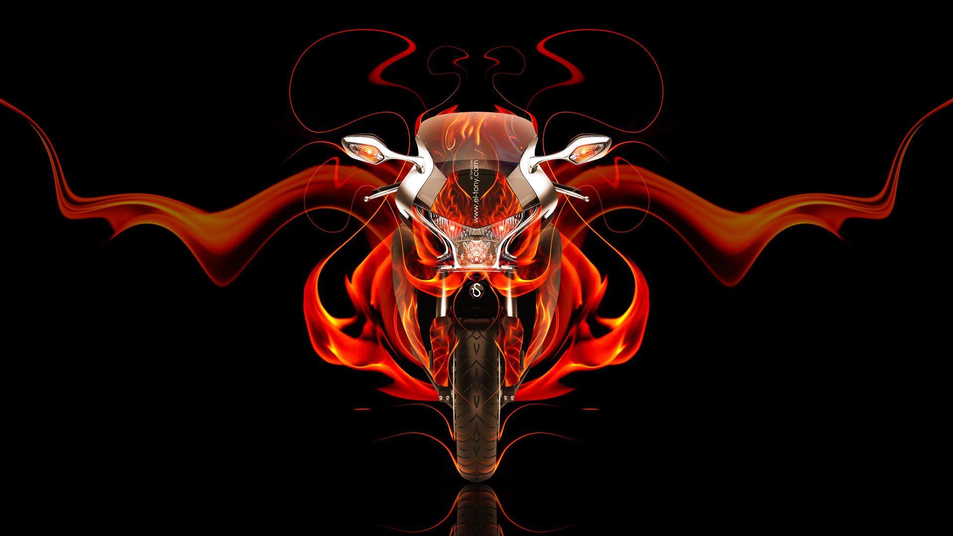 Wallpaper. Motorcycles. Tony Kokhan, Moto, Honda, VFR, 1200F