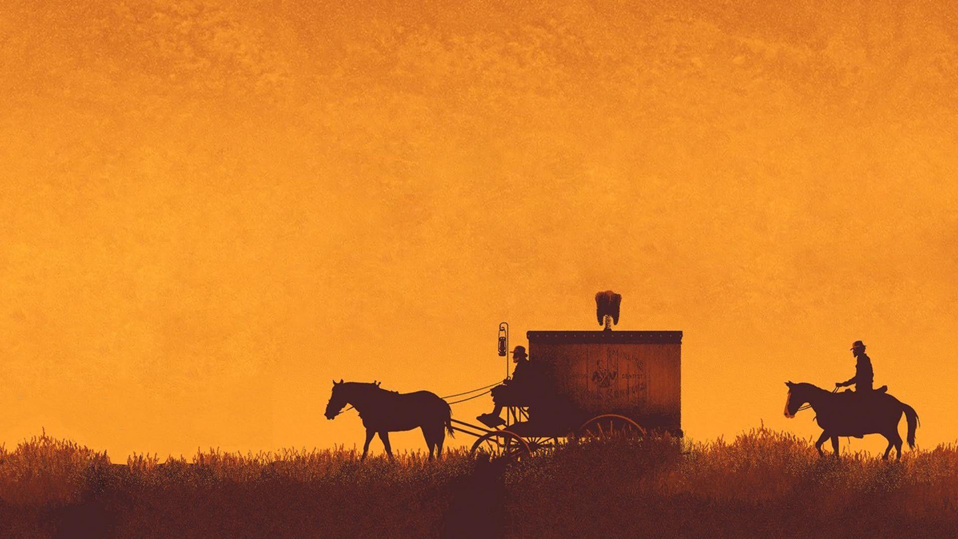 carriage, orange, Django Unchained, horse, movies, Quentin Tarantino
