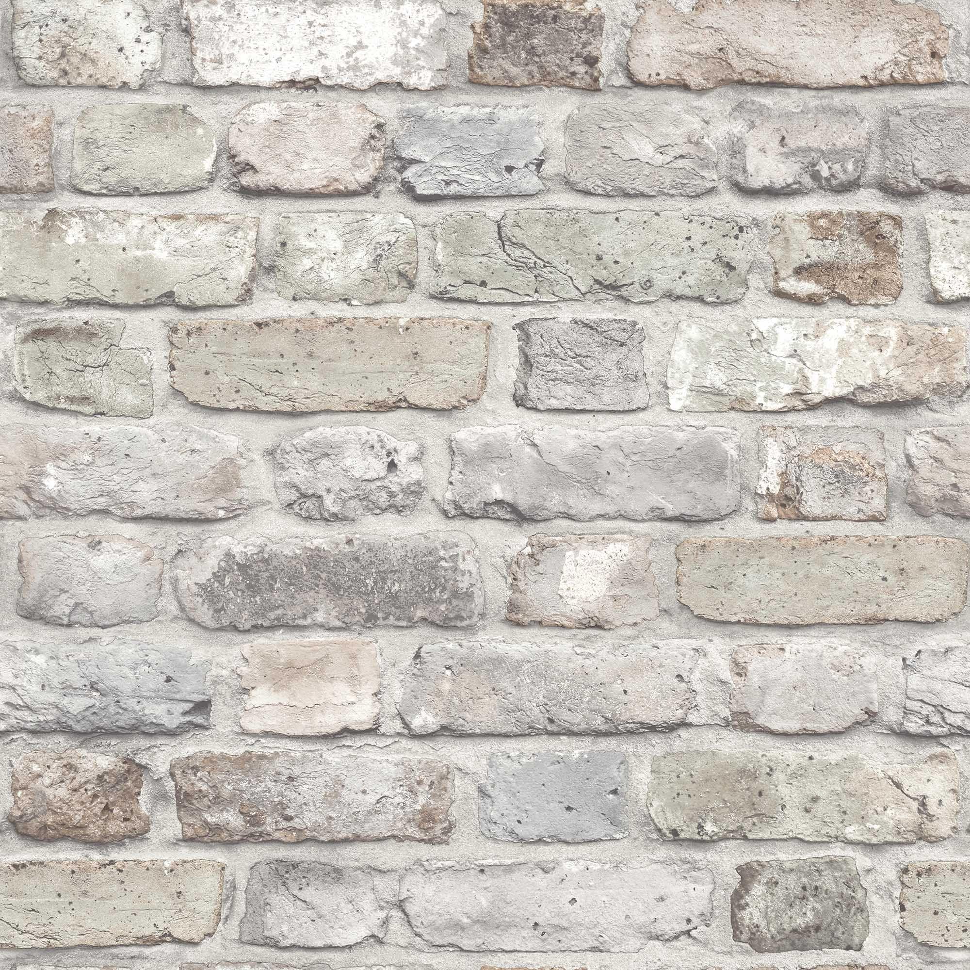 Gold Pink Rustic Brick Matt Wallpaper. Departments. DIY at B&Q