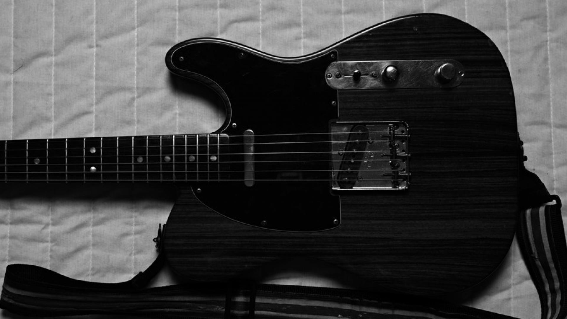 Black and white guitars telecaster wallpaper