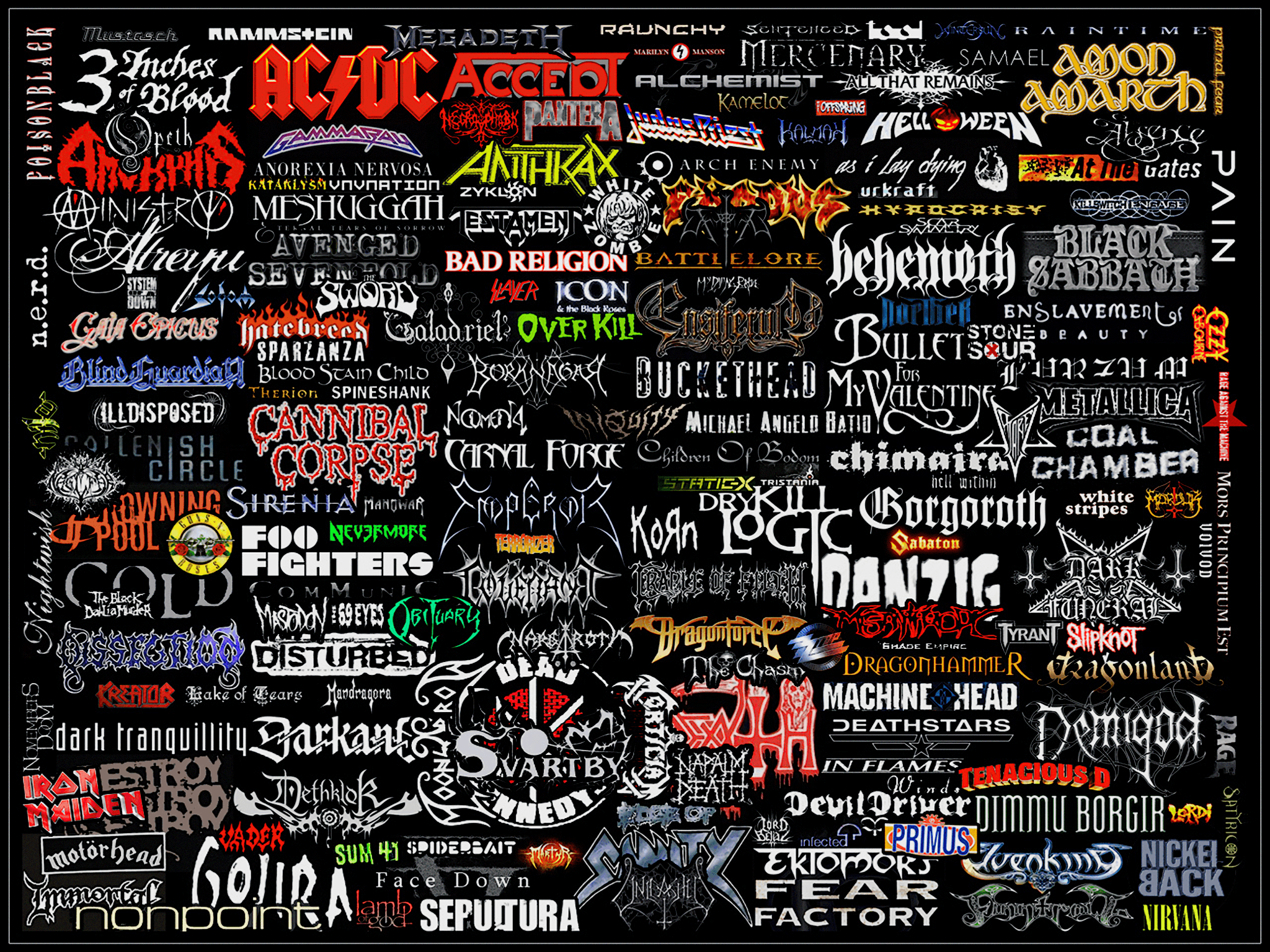Heavy Metal Band Logos Clipart