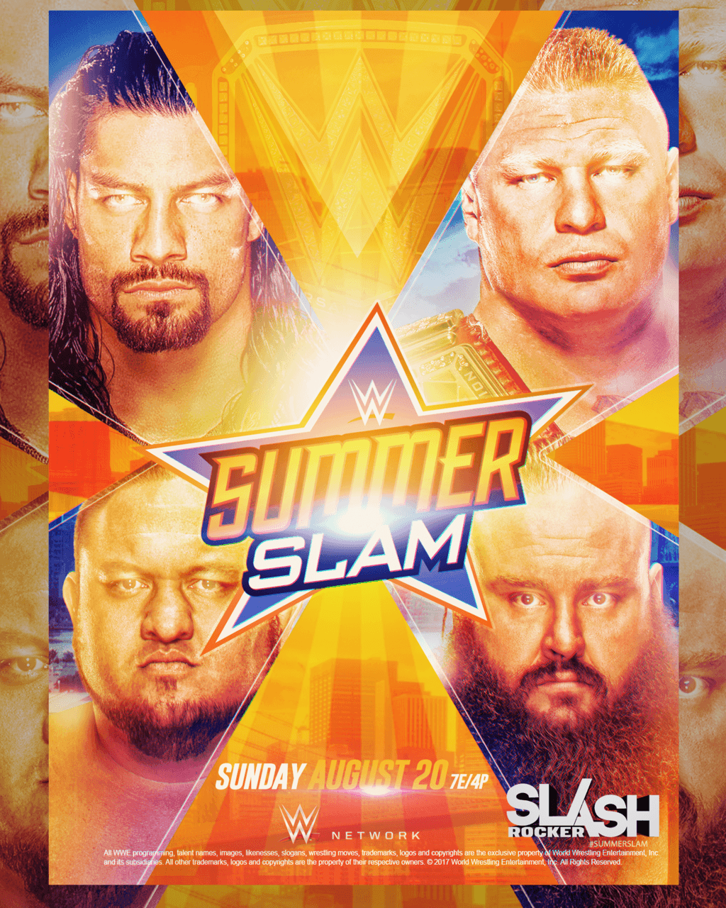 WWE Summerslam 2017 Poster Fatal 4 Way