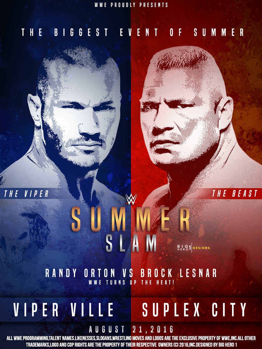 WWE Summer Slam 2016 Poster