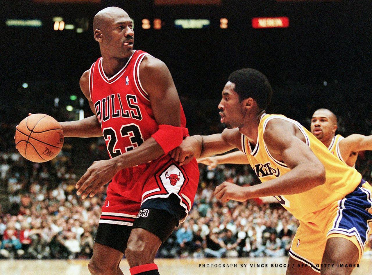 Download Kobe Bryant competing with Michael Jordan Wallpaper  Wallpapers com