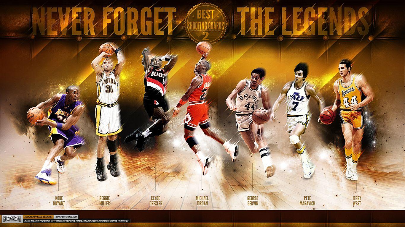 Greatest NBA Shooting Guards of All Time Wallpaper. Posterizes