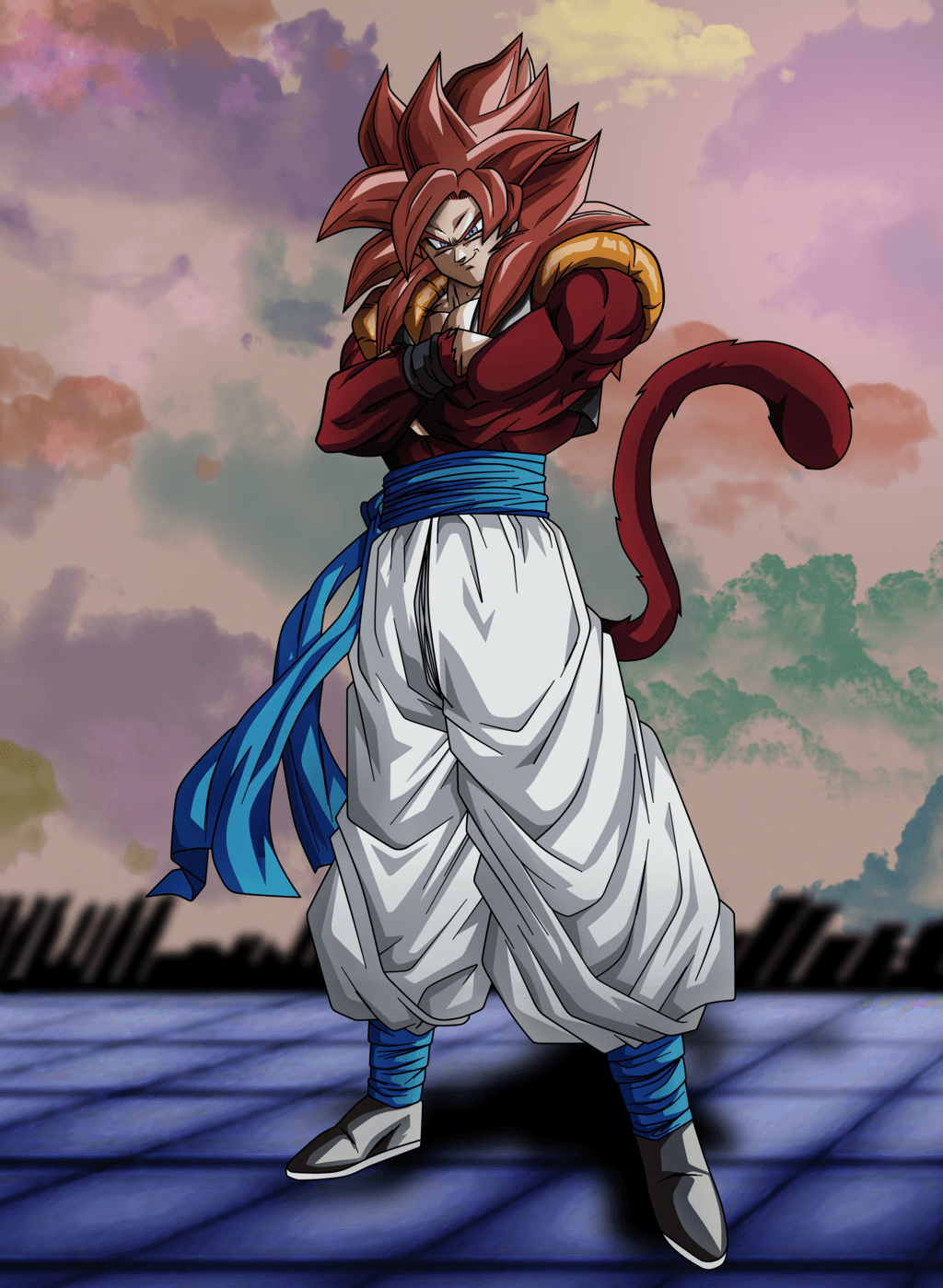 View Fullsize Gogeta Image - Super Saiyan 4 Gogeta Png