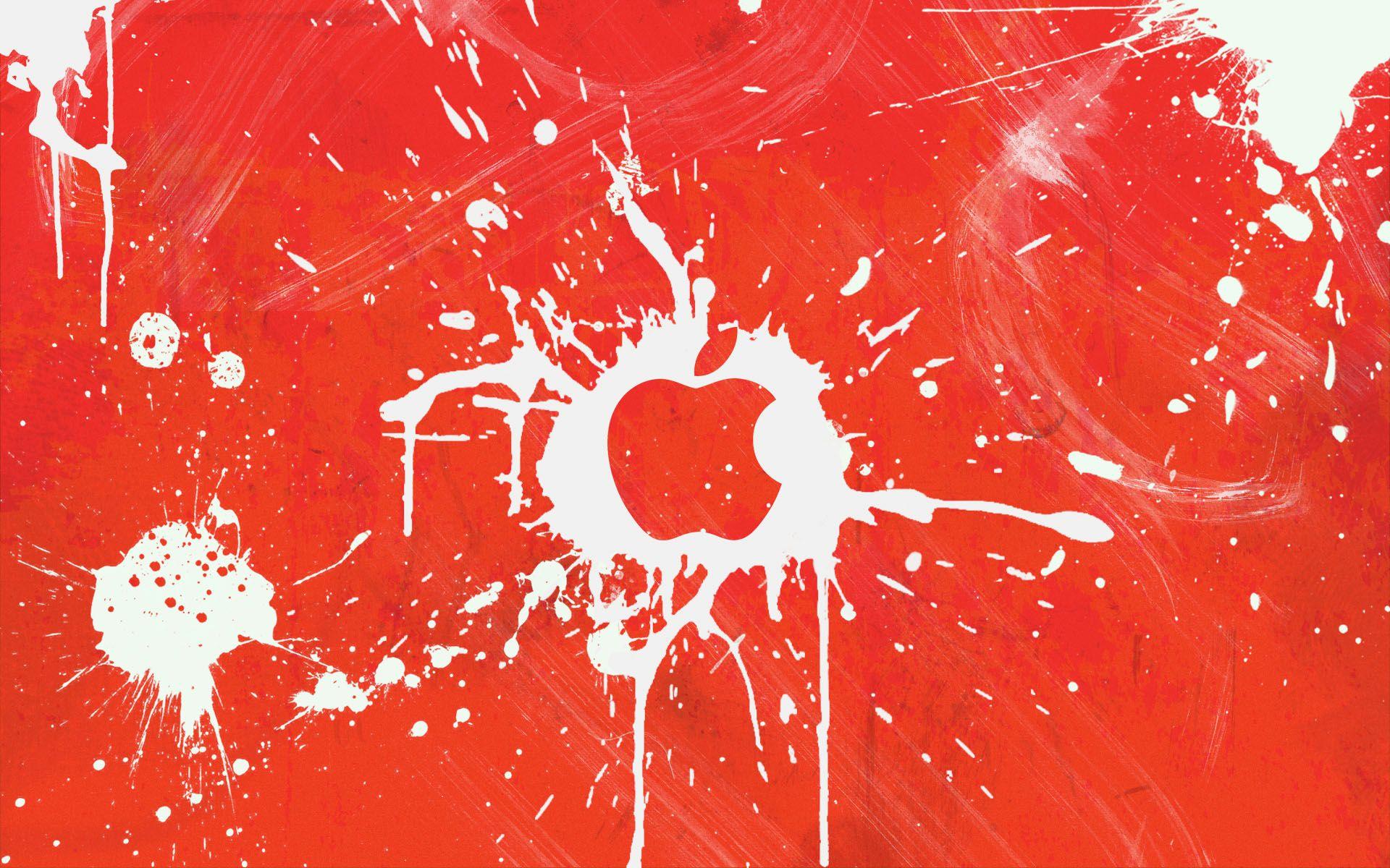 Macbook Air Red Logo Wallpaper