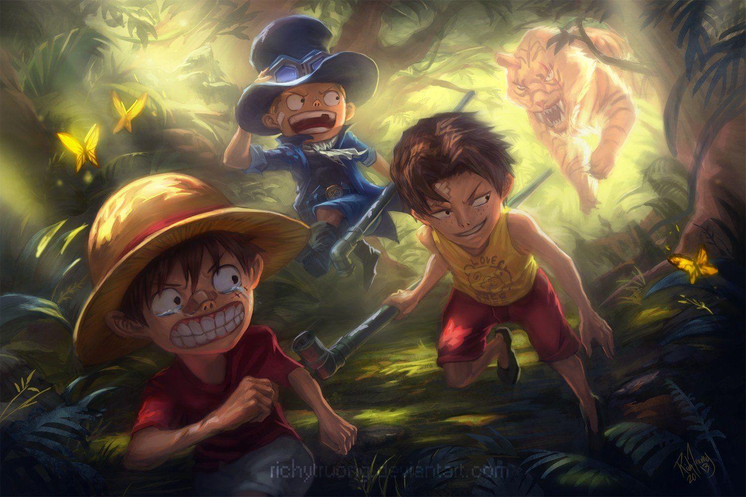 one piece portgas d ace monkey d_ luffy sabo wallpaper and background