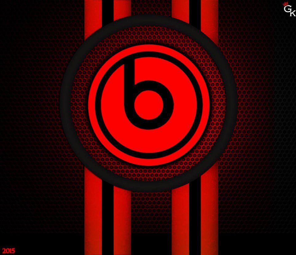 beats logo wallpaper white