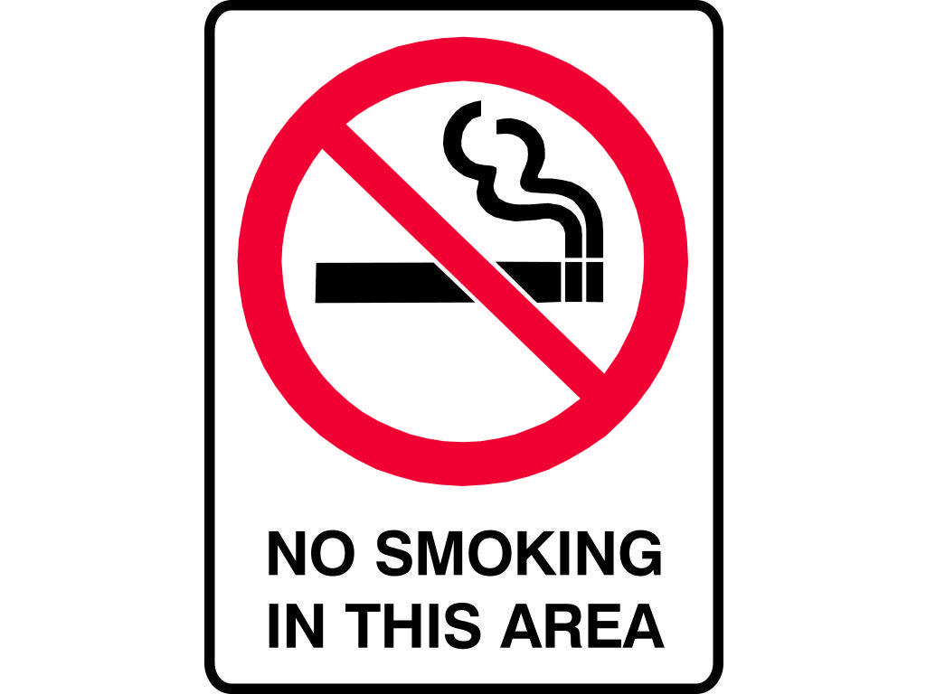 No Smoking In This Area 450 x 600 POLY