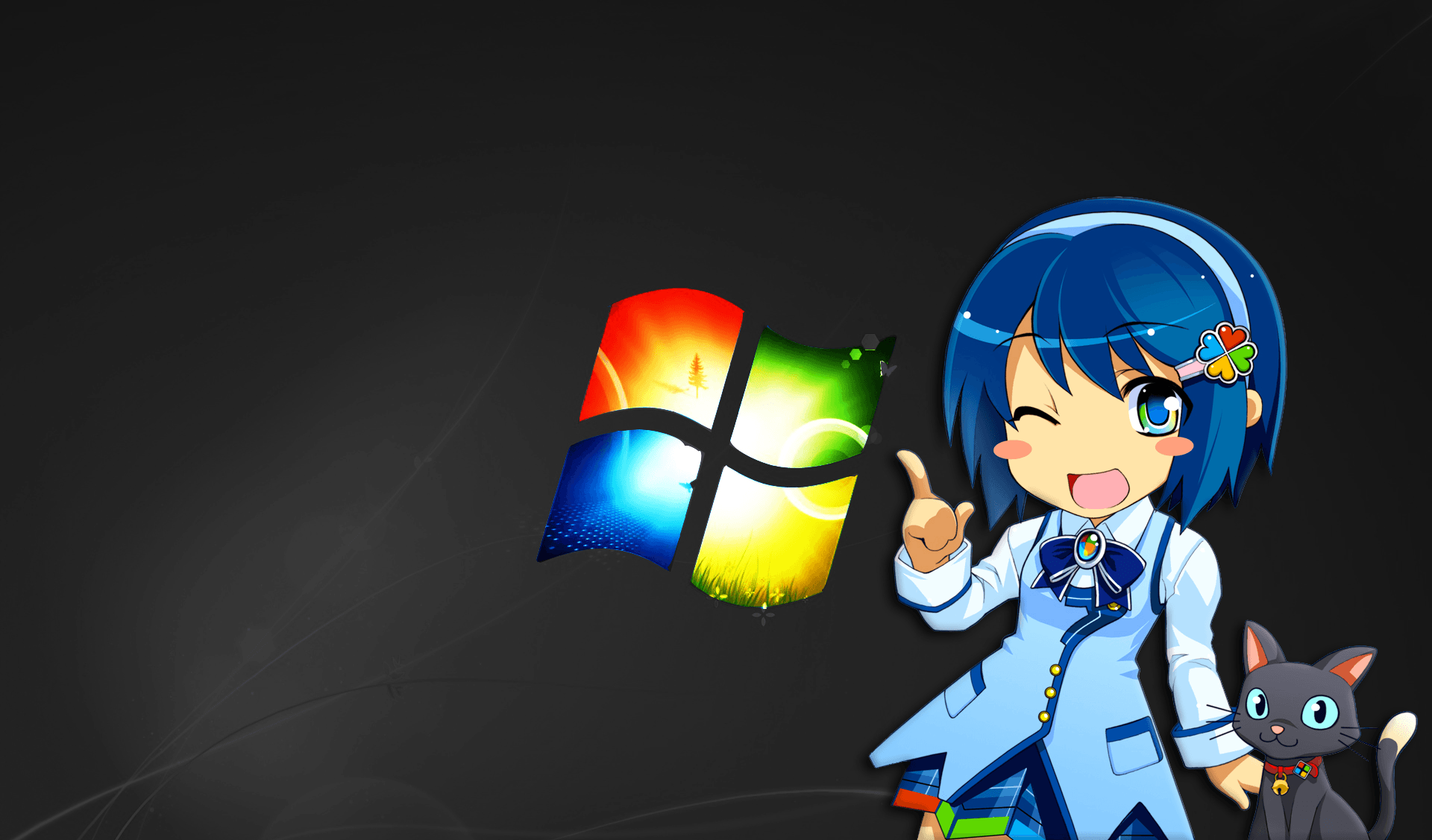 Anime Girls Windows 7 Theme (Windows) - Download