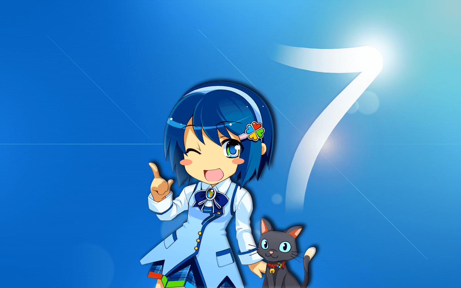Desktop Wallpaper: Cute Anime Girl Madobe Nanami Windows 7 Desktop