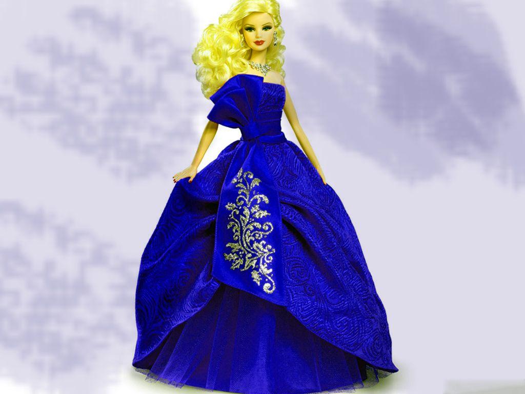 Blue Dress Barbie Doll Hd Free Sweet Wallpaper