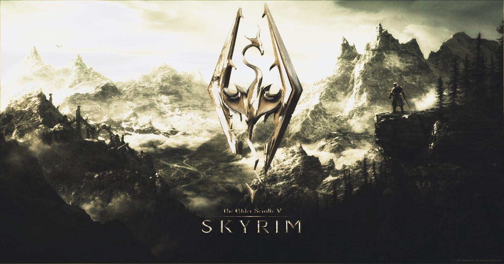 The Elder Scrolls Skyrim 3D Logo Image Fanart By Ronka Norghyr