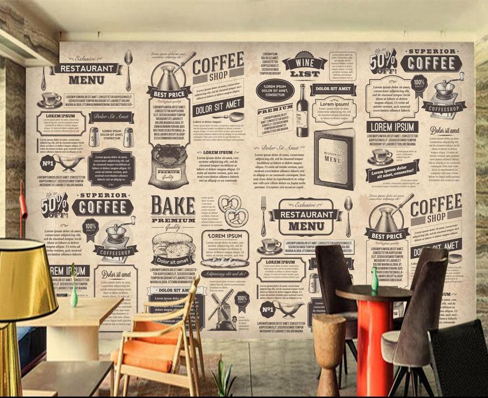 Gratis Pengiriman Puzzle wallpaper abjad Inggris Koran Tua bar