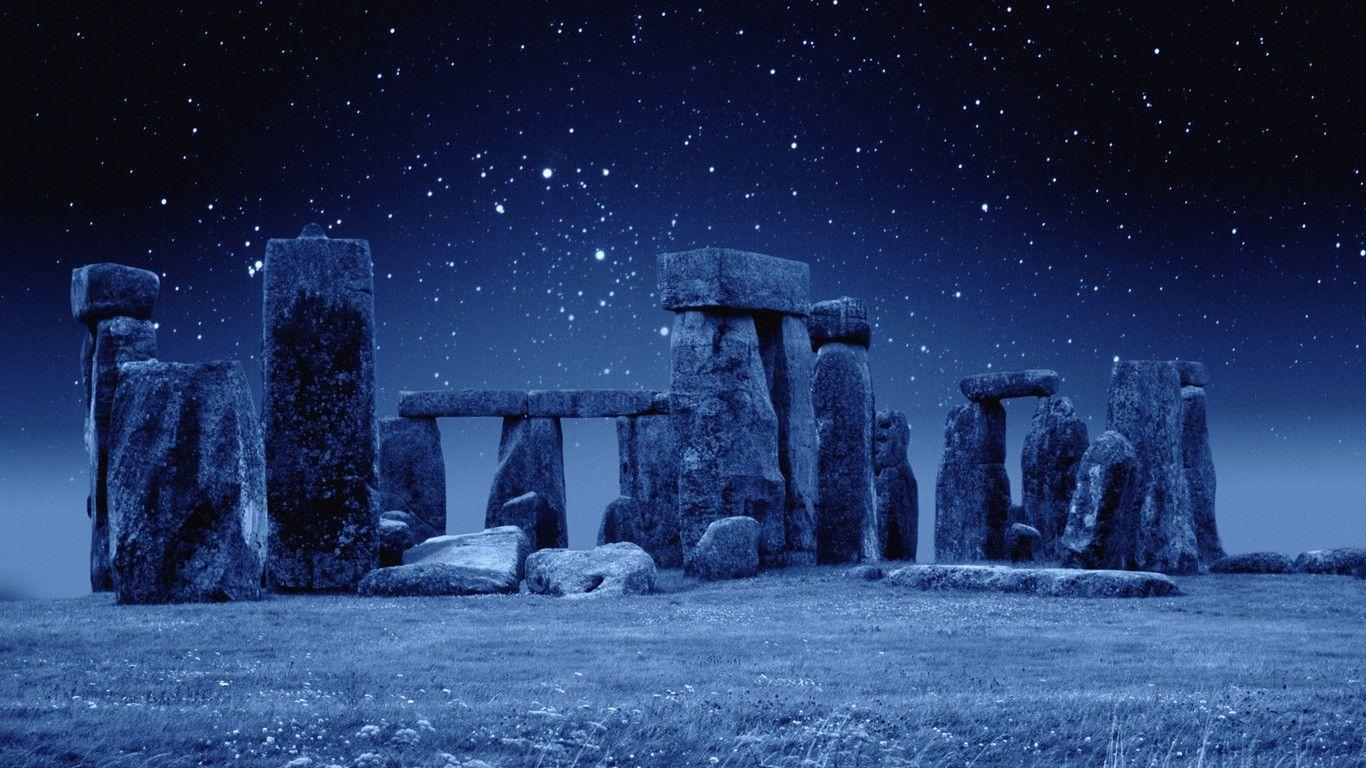 Sky: Beautiful Stars Midnight Blue Stonehenge Starry Sky Night