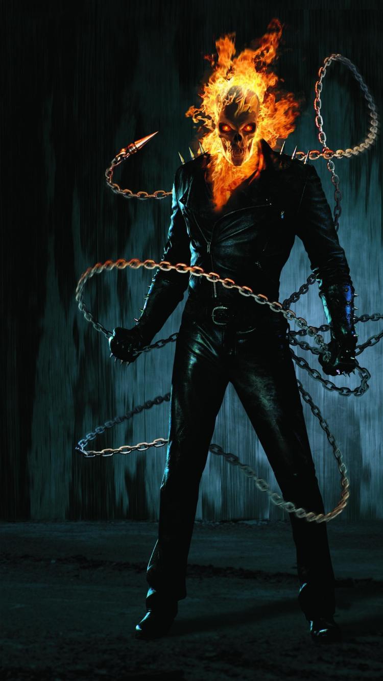 Ghost rider chains comics fire movies wallpaper