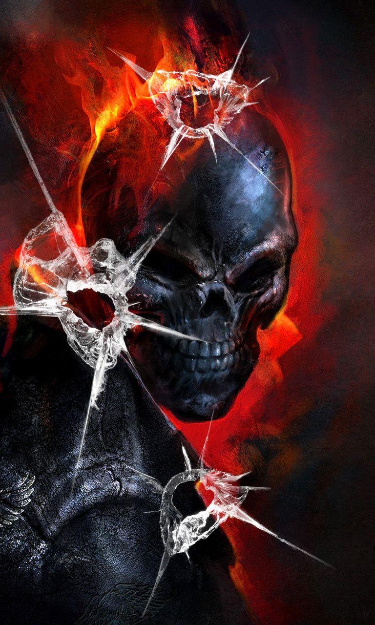 Ghost Rider Bullet phone wallpaper