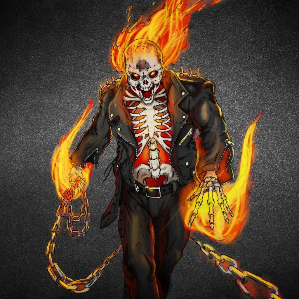 Comics Ghost Rider (1024x1024) Wallpaper