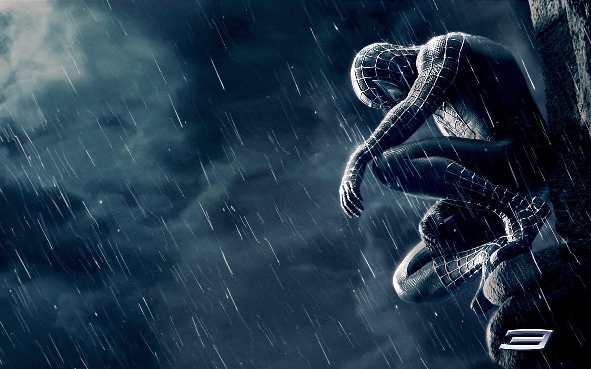 Dark Movies Rain Spider Man Spiderman 3 Wallpaper