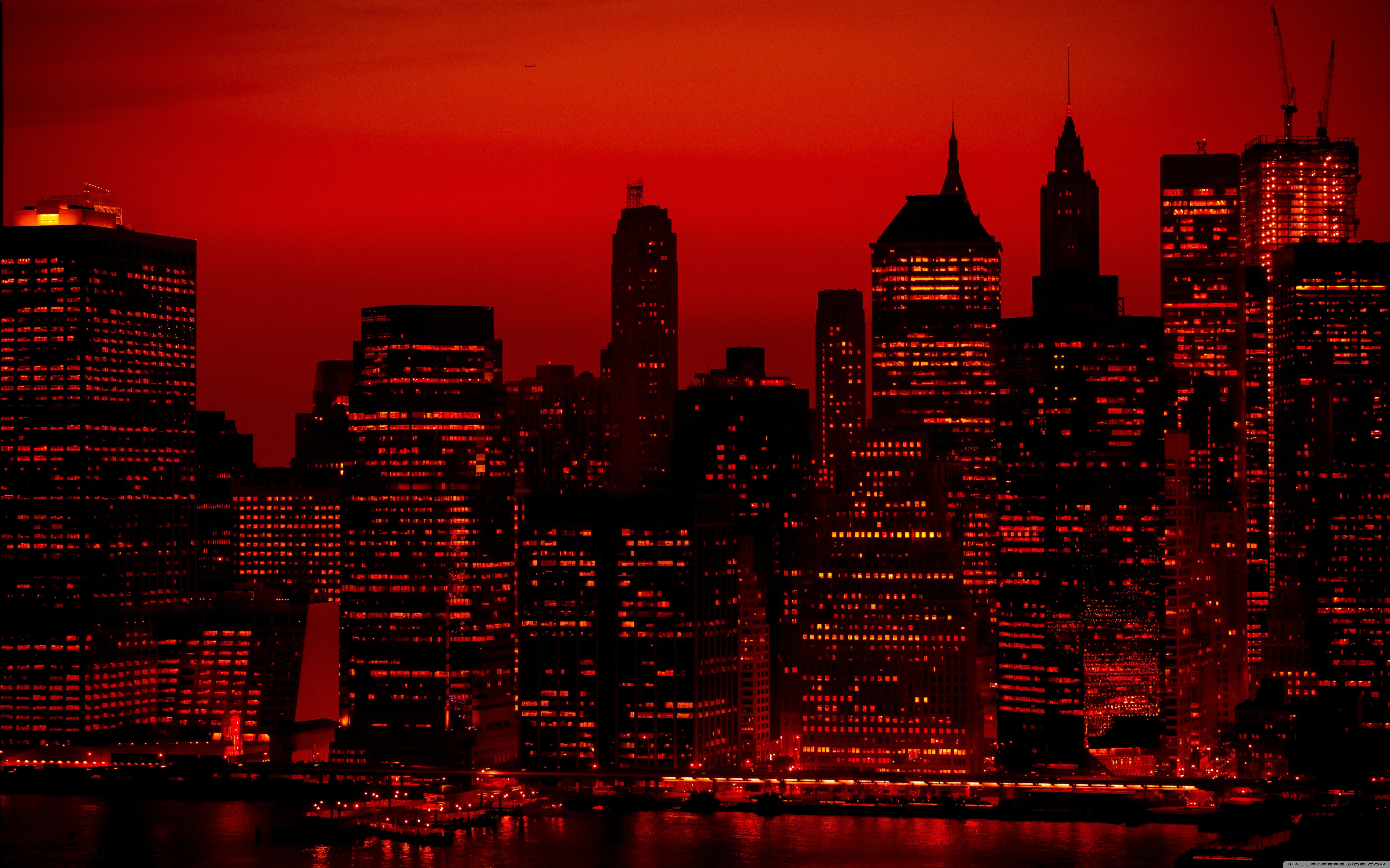 Red Sky At Night New York City ❤ 4K HD Desktop Wallpaper for 4K