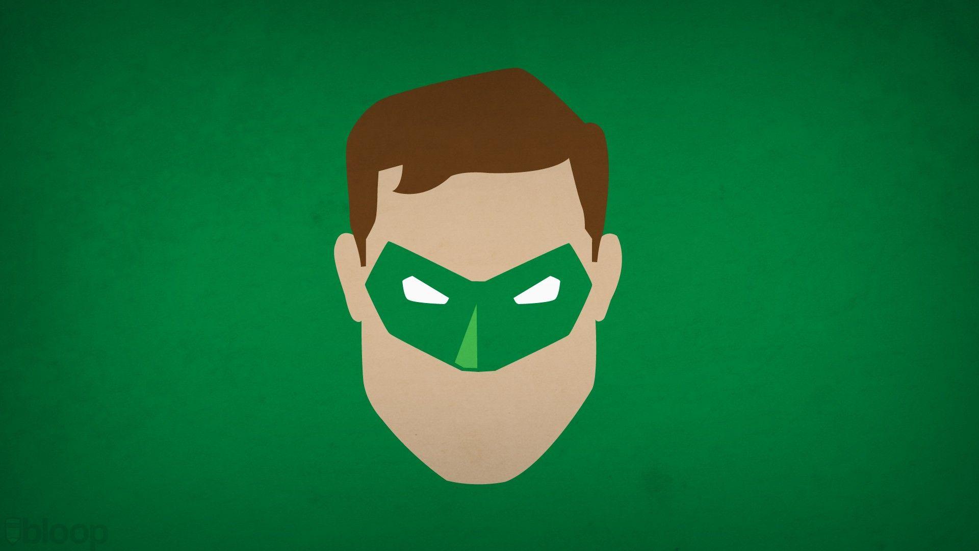 Green Background Green Lantern Minimalistic Superheroes