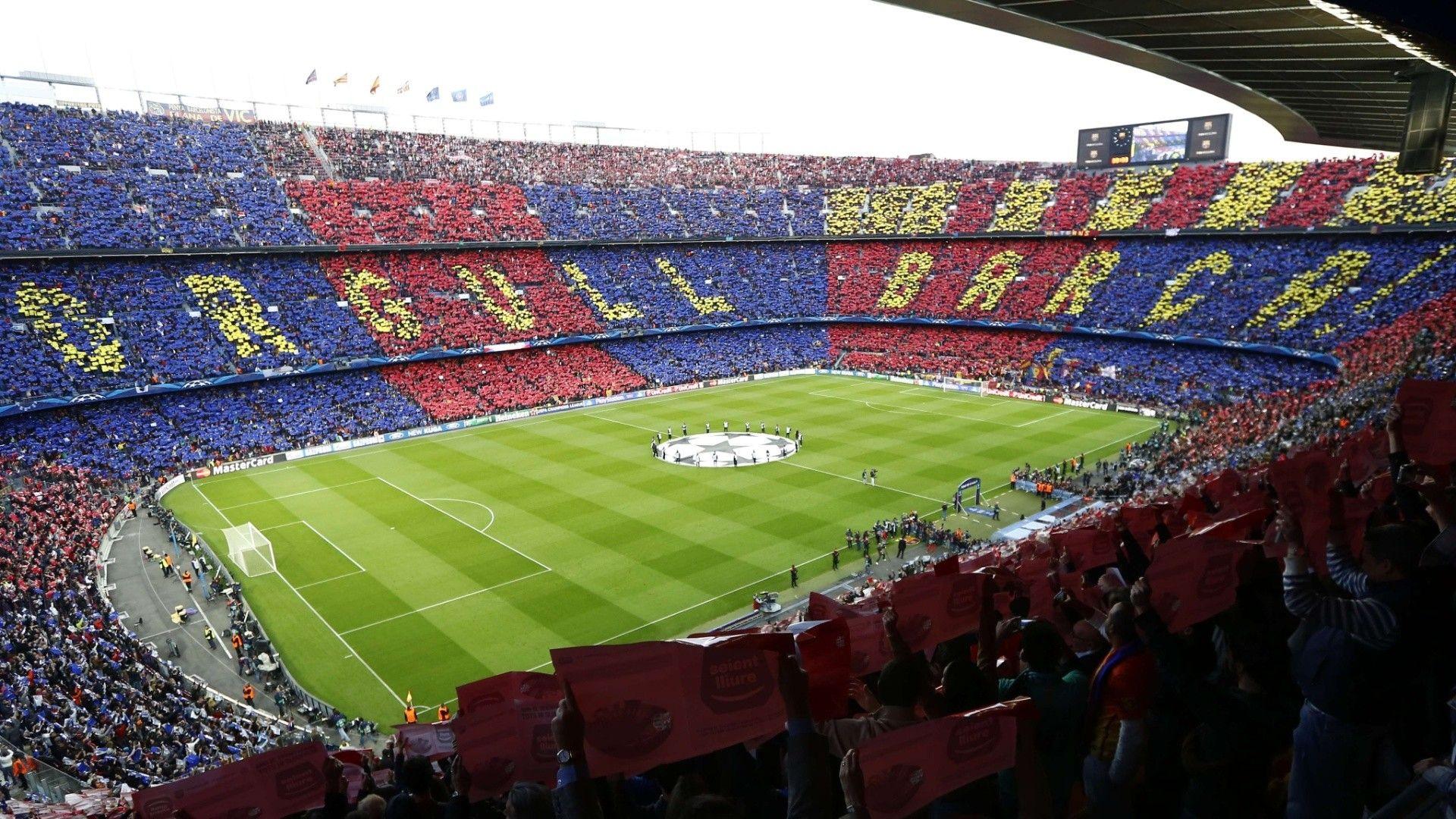 Barcelona, mosaic, stadium, FC Barcelona, Camp Nou wallpaper