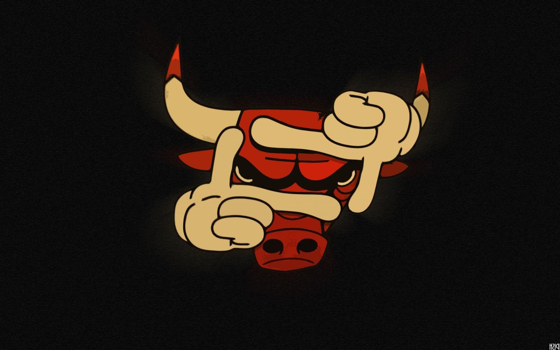 Chicago Bulls Funny Logo Wallpaper HD / Desktop and Mobile Background