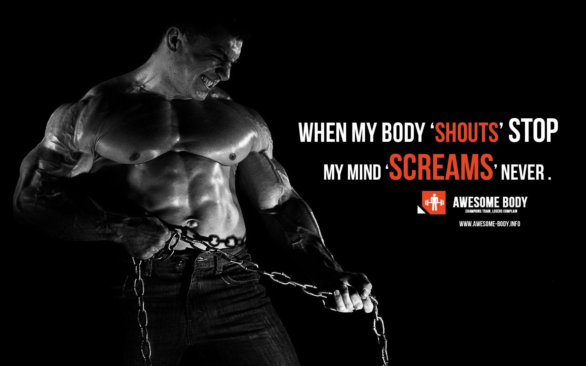 Desktop Wallpaper With Bodybuilding Quote The Best Collection