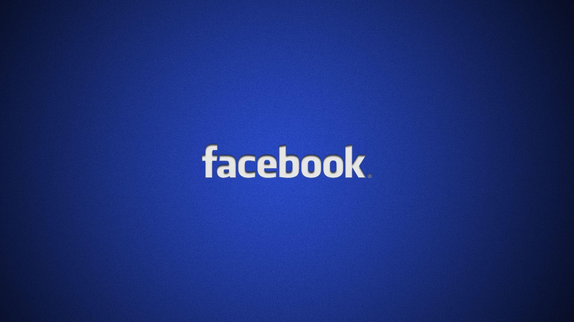 Download Wallpaper 1920x1080 facebook, social network, logo, blue