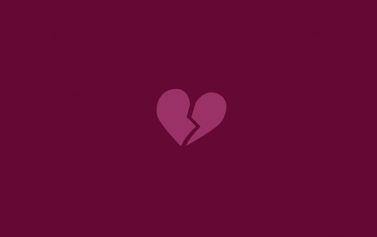 Minimalistic Broken Heart wallpaper. Minimalistic Broken Heart