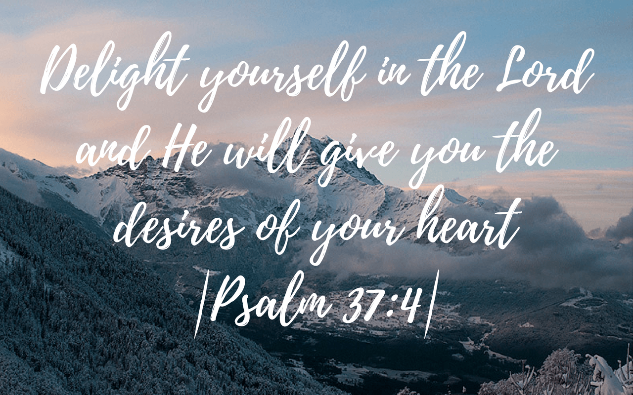 Psalm 37:4 Desktop Macbook Background / Bible Verse / Hand Lettering