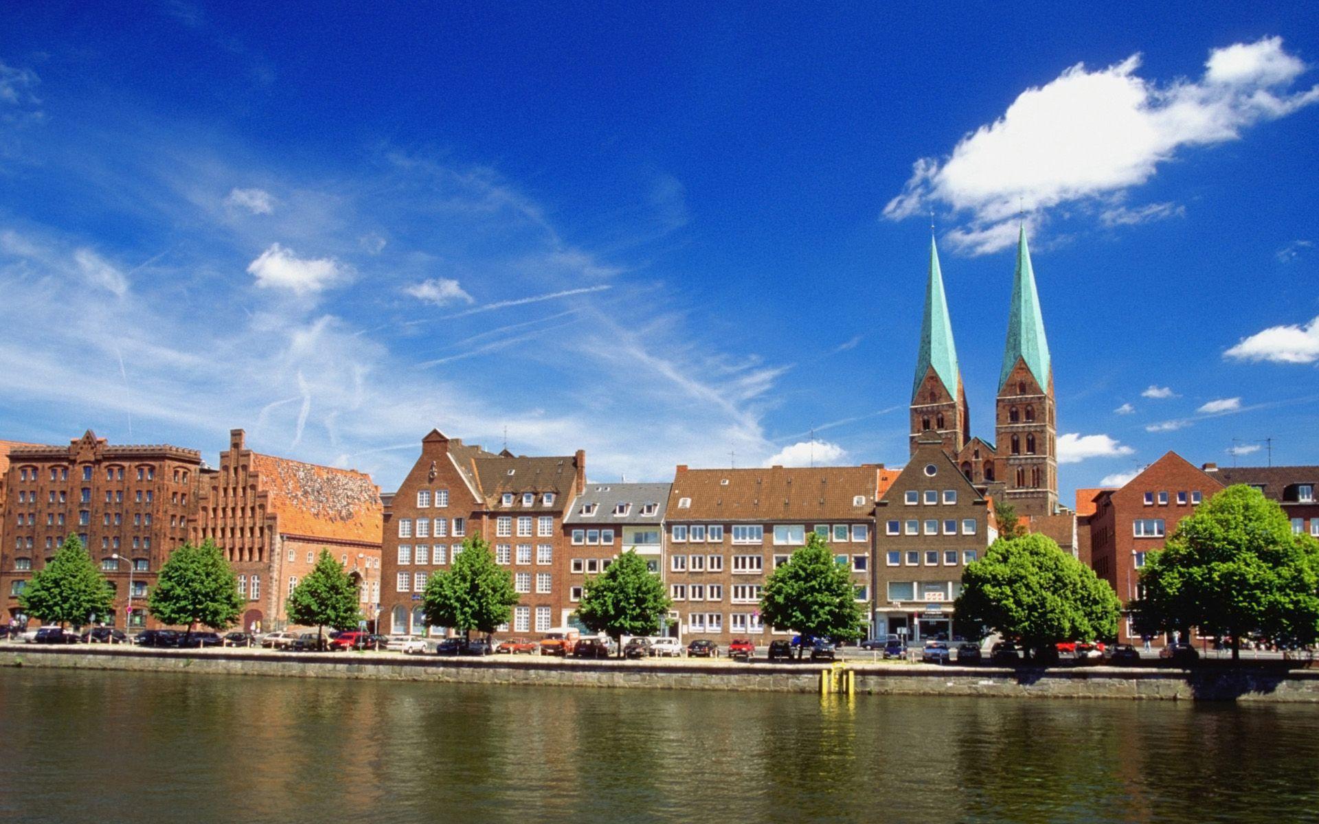Architecture. Germany wallpaper, Lubeck, Northern europe