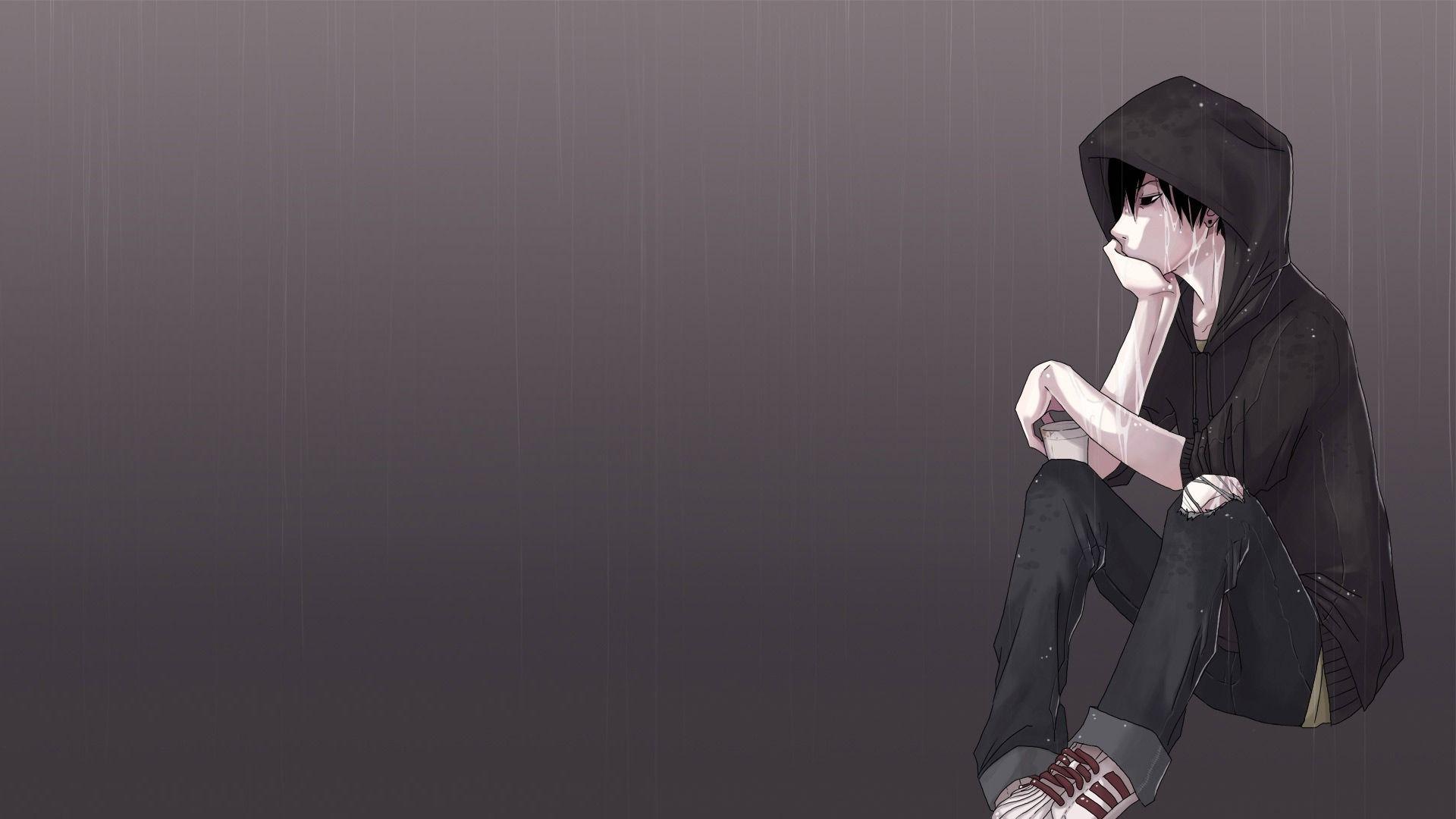 Download Anime HD Wallpaper Background Image boy anime lonely