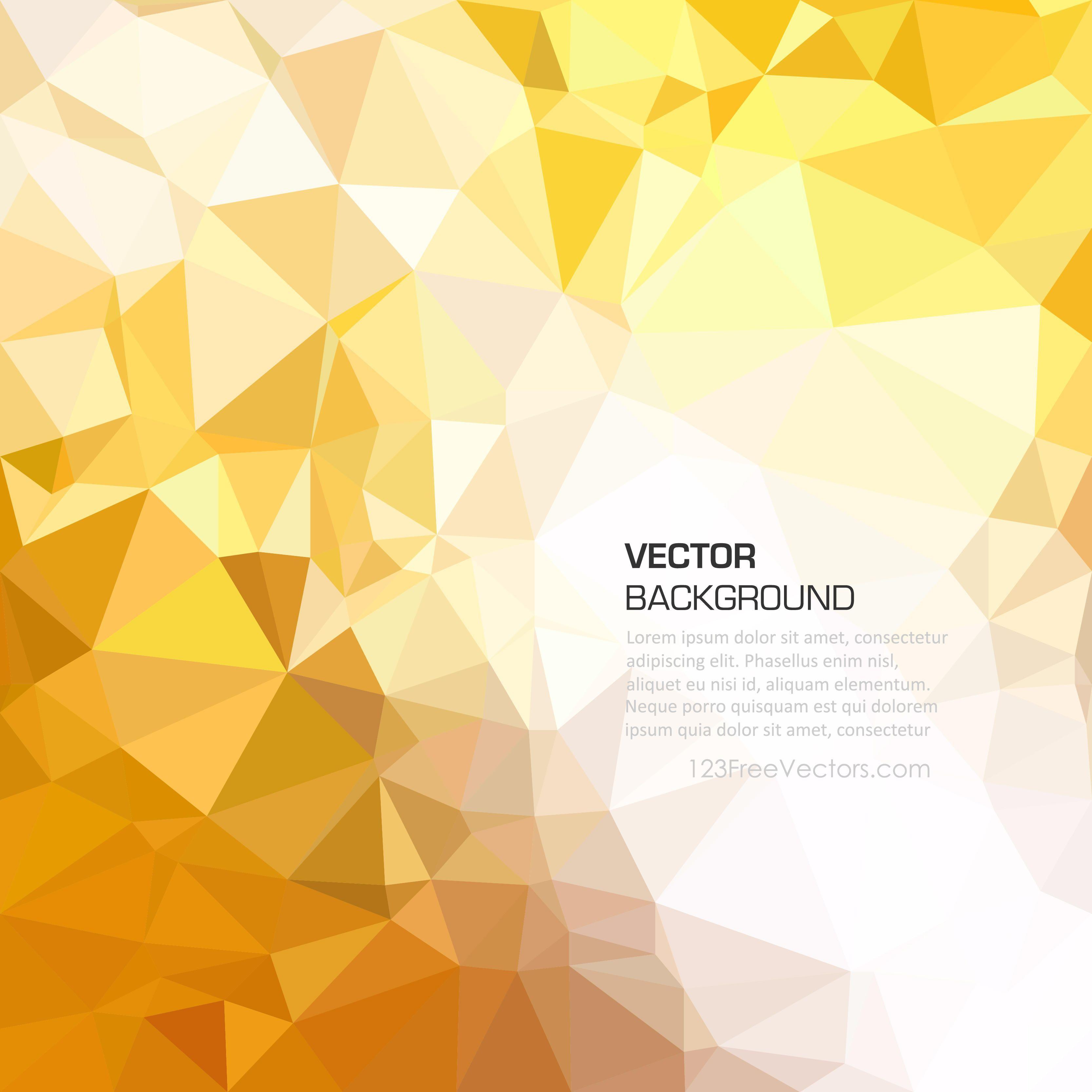 Yellow Orange Abstract Geometric Polygon Background Free