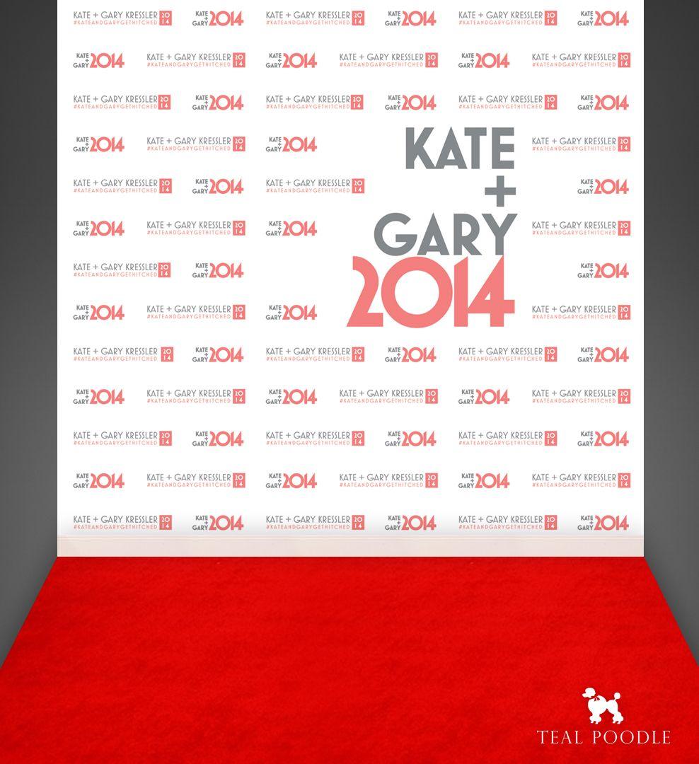 Bride & Groom Wedding Red Carpet Backdrop and Repeat Banner