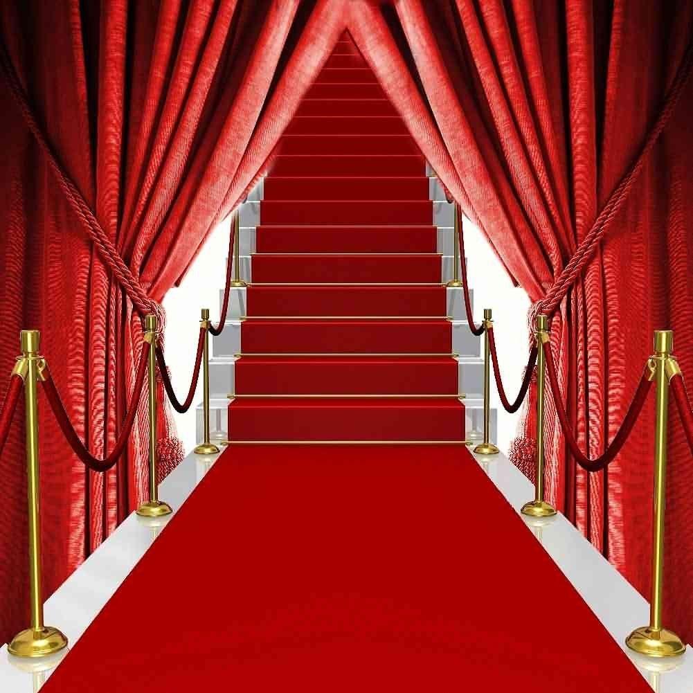 Amazon.com, GladsBuy Red Carpet Stairs 8' x 8' Computer Printed