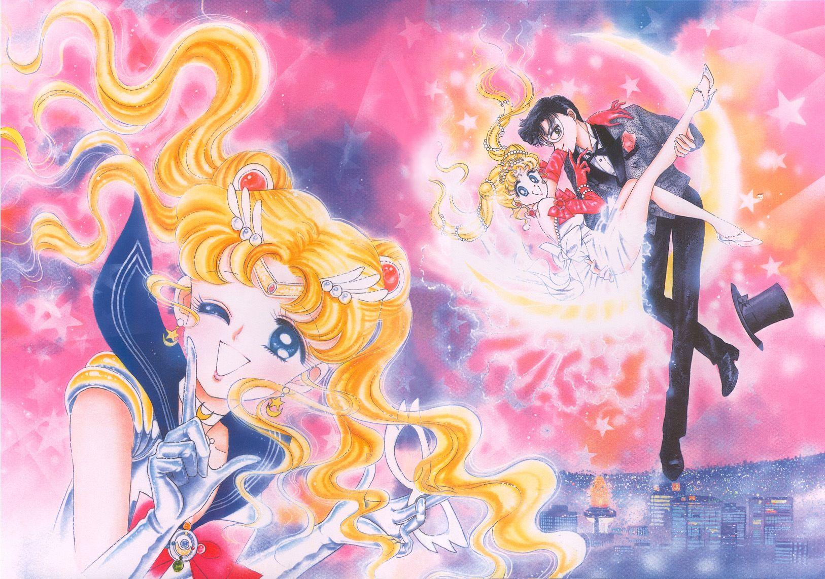 Usagi, Tuxedo Mask, Sailor Moon Artbook. Sailor Moon