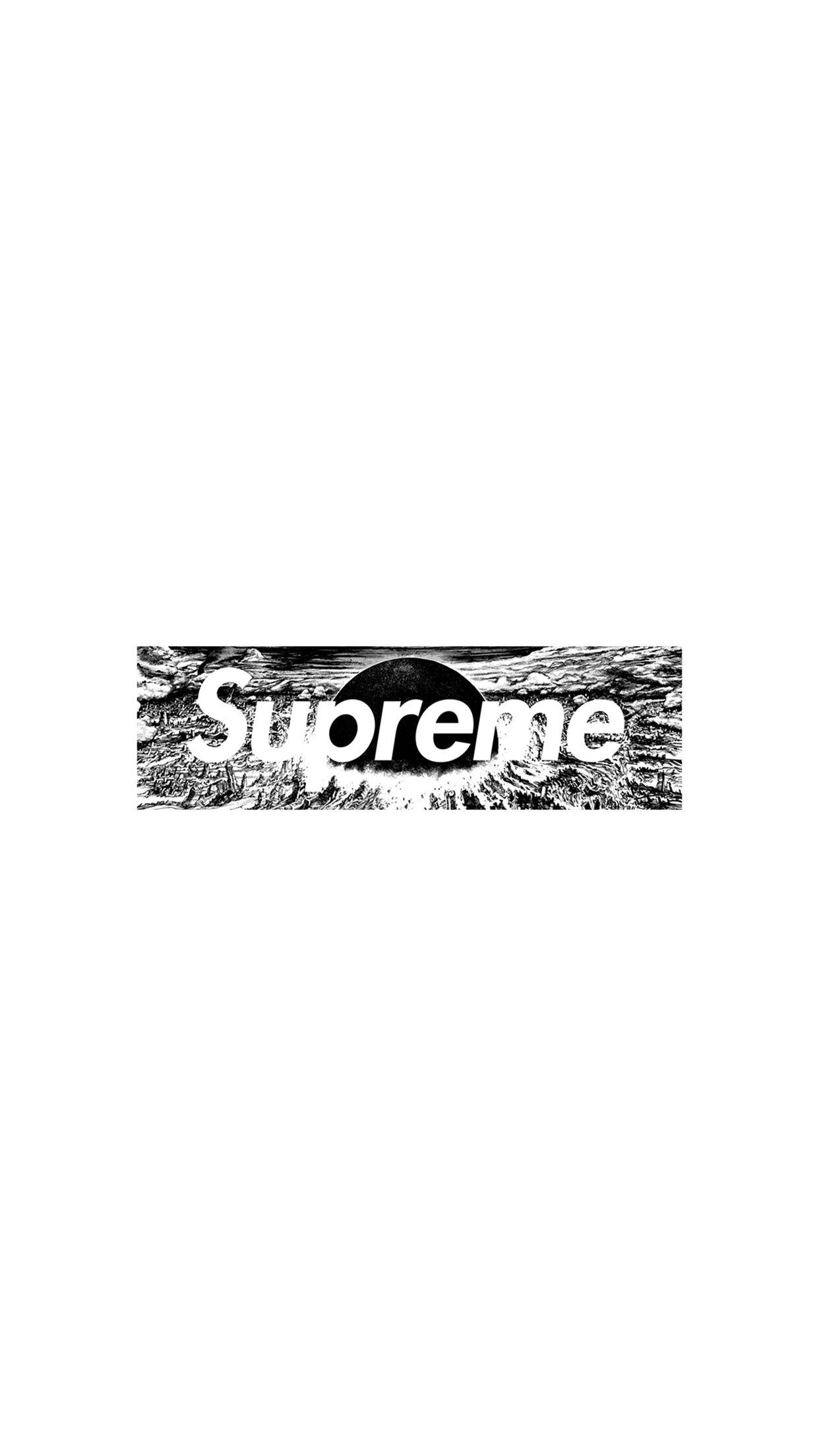 Supreme, Black Logo Wallpaper Download