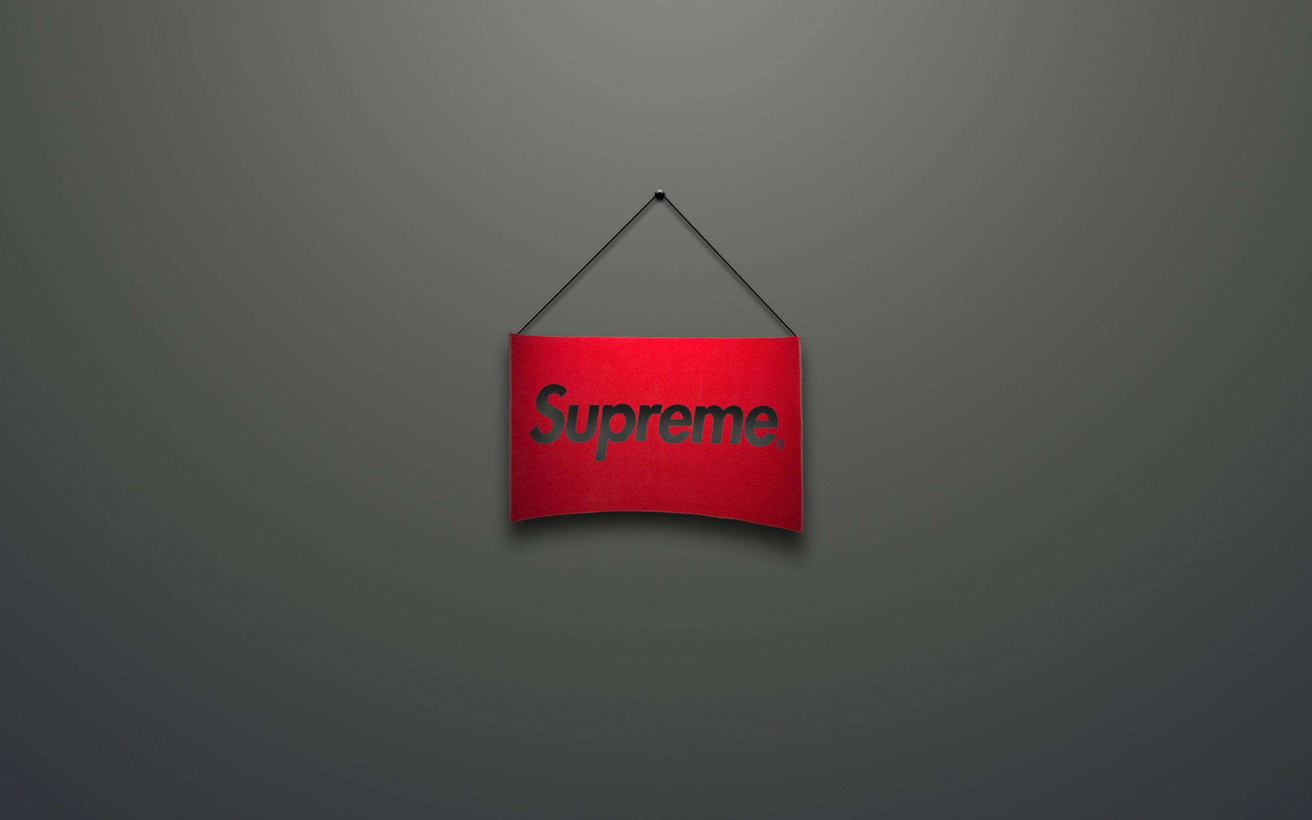 Supreme Logo Company Red Brand Minimalism Wallpaper