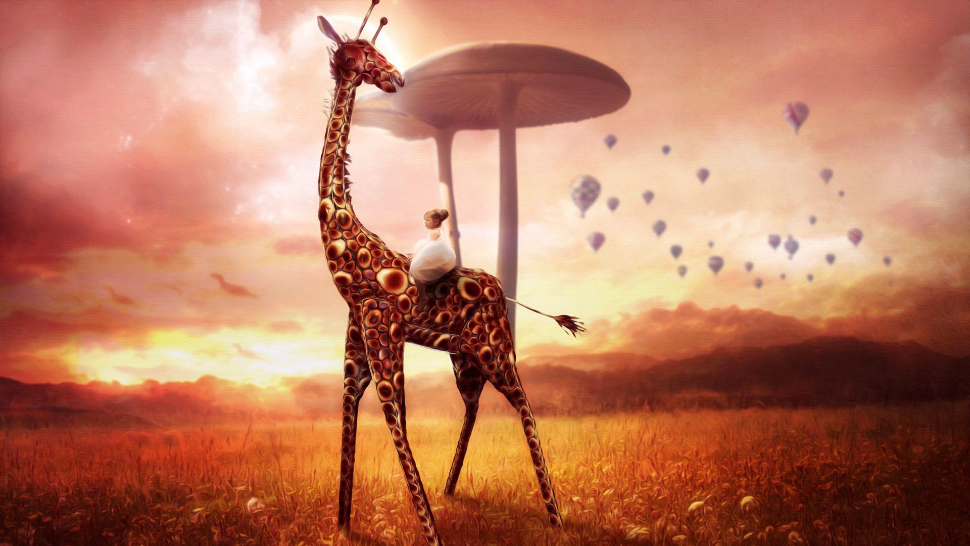 Giraffe Dream Wallpaper