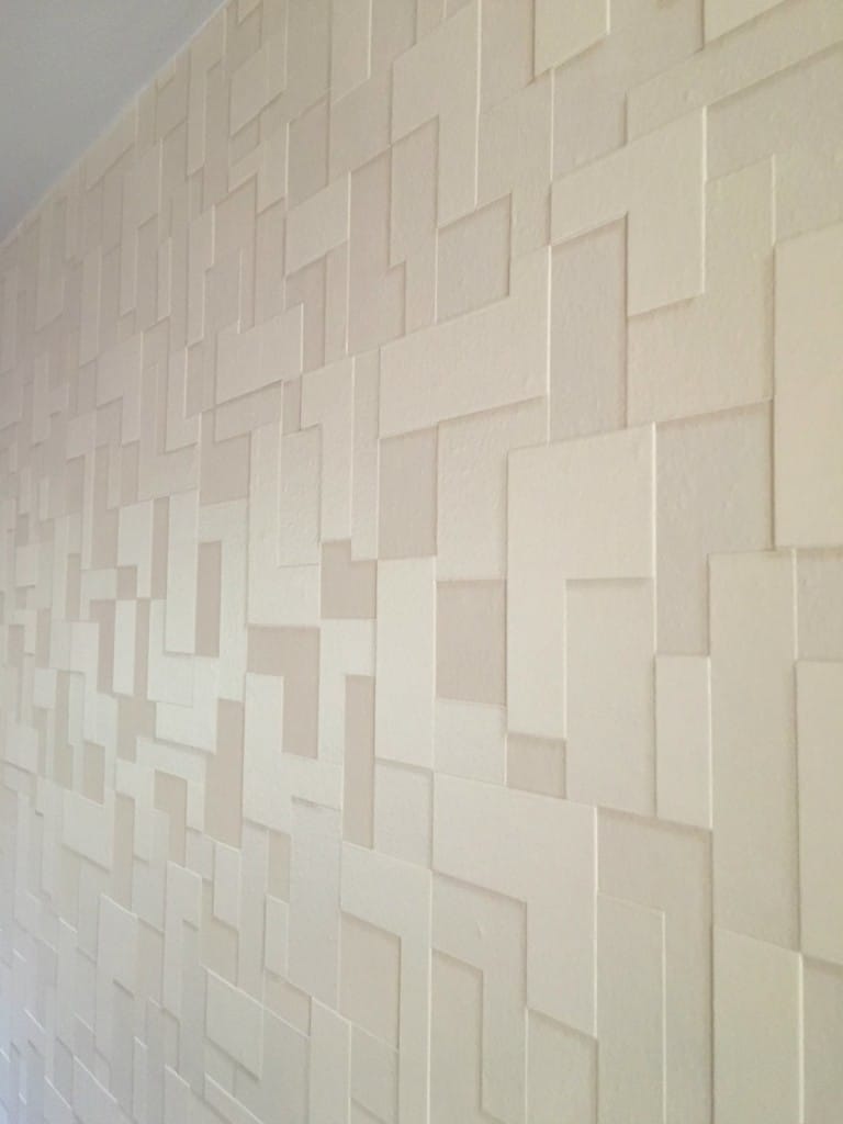 Textured Wallpaper Accent Wall - {Master Bedroom Update}