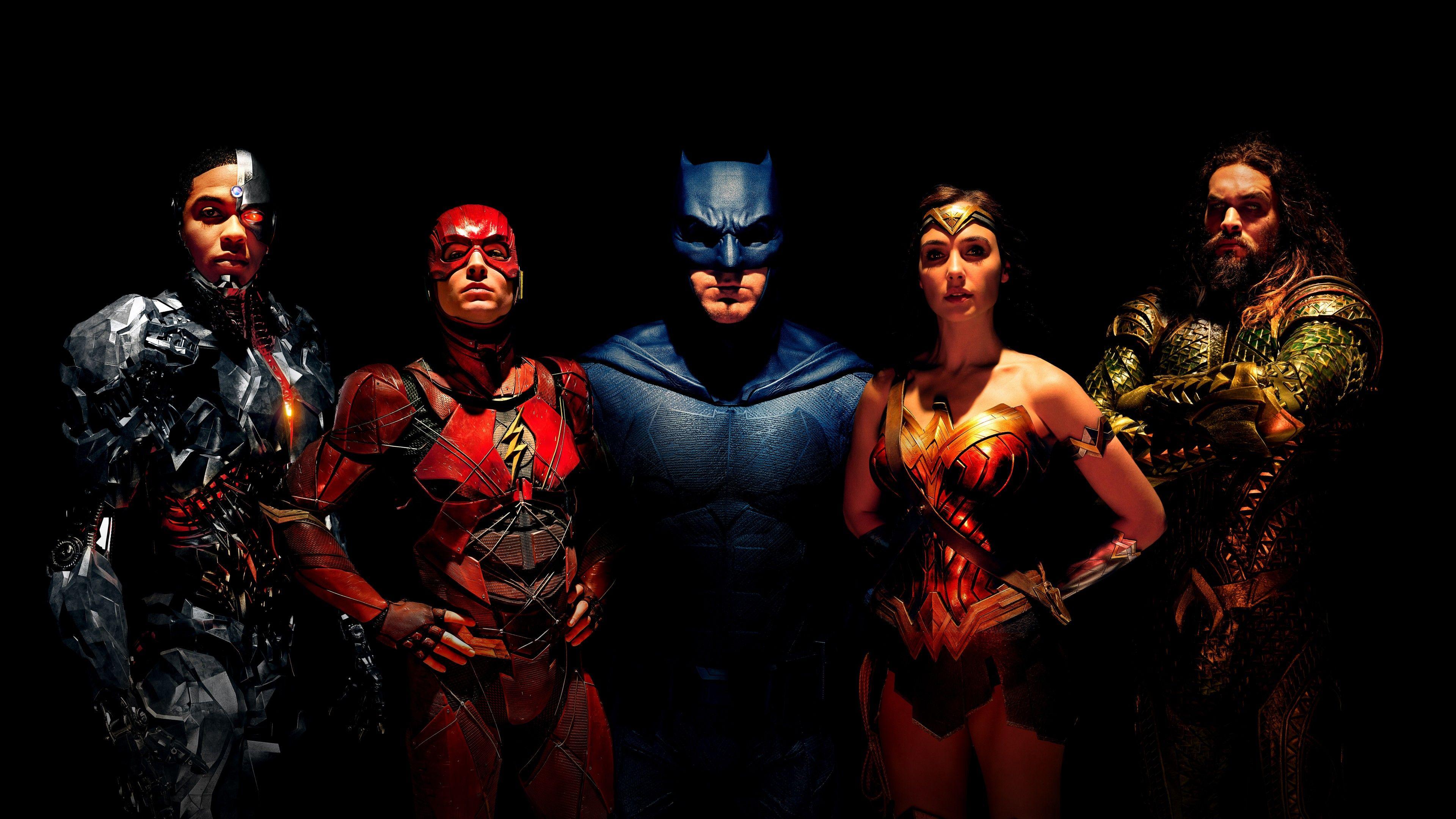 Wallpaper Justice League, Cyborg, The Flash, Batman, Wonder Woman