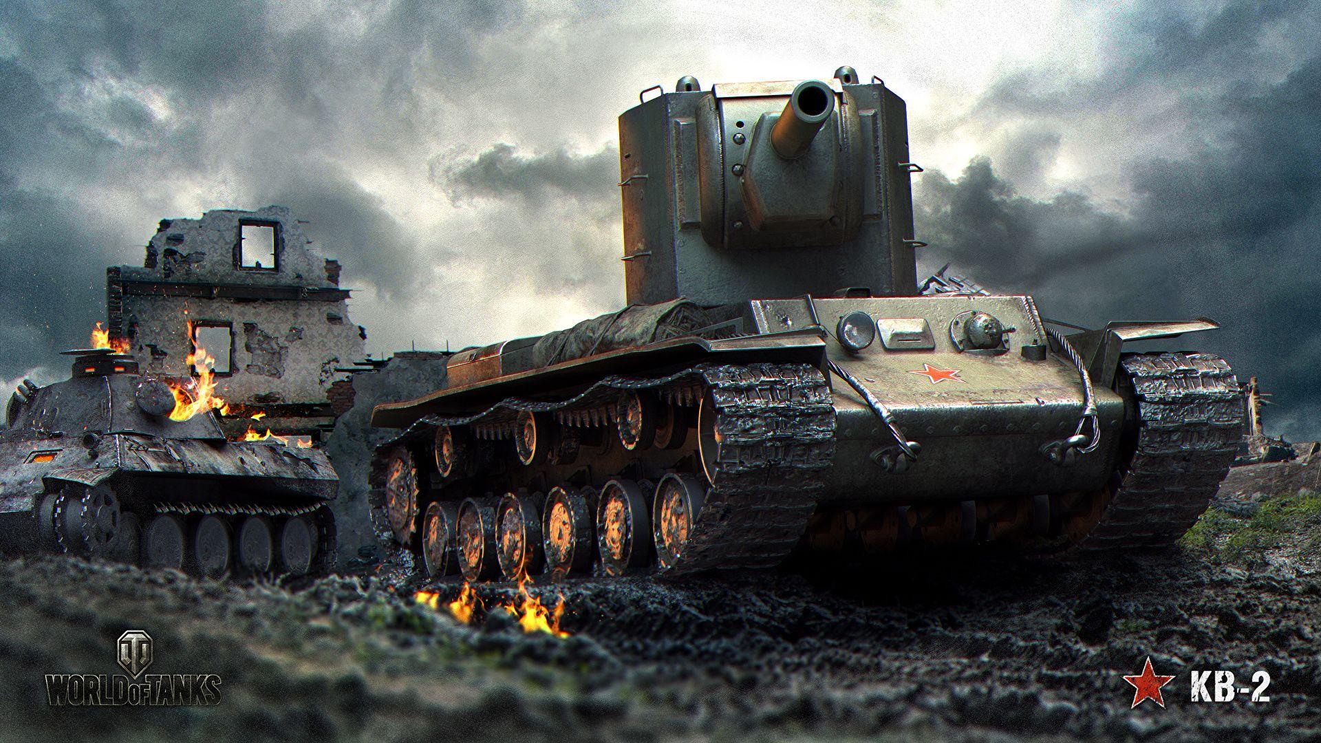 Picture World Of Tanks Tanks Russian KV 2 Games 1920x1080