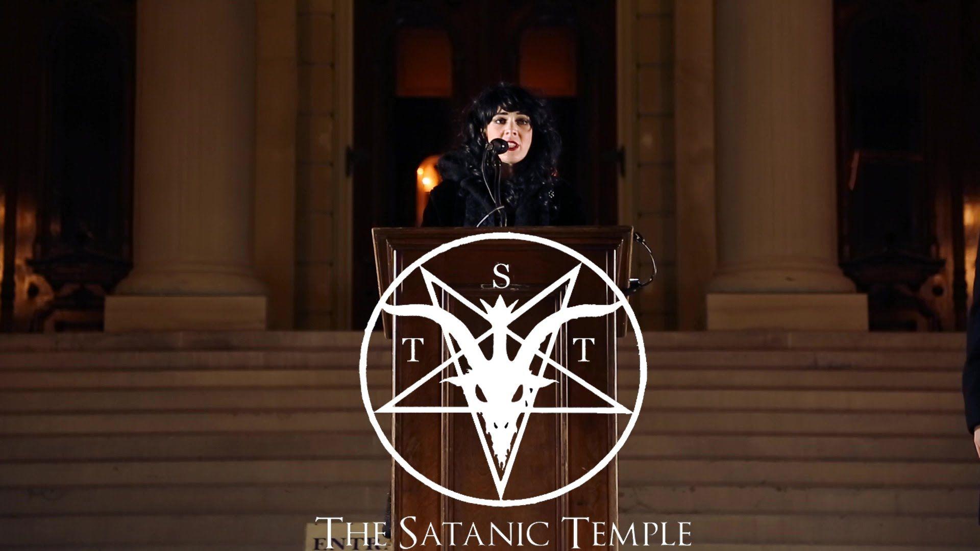 Сатана 10 часов. Сатаник Темпл. Церковь сатаны в Сан Франциско. Салем сатанинский храм. Сатана Бафомет.