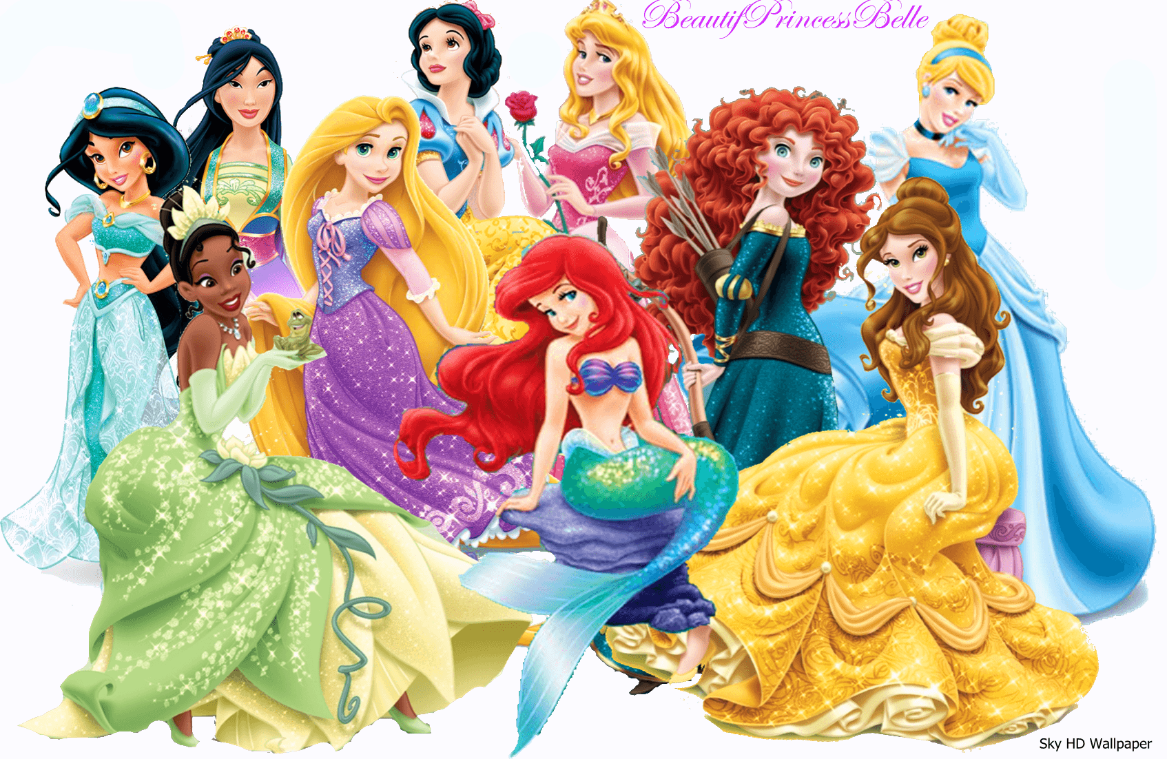 Download Disney Princess Wallpaper Sky HD Wallpaper