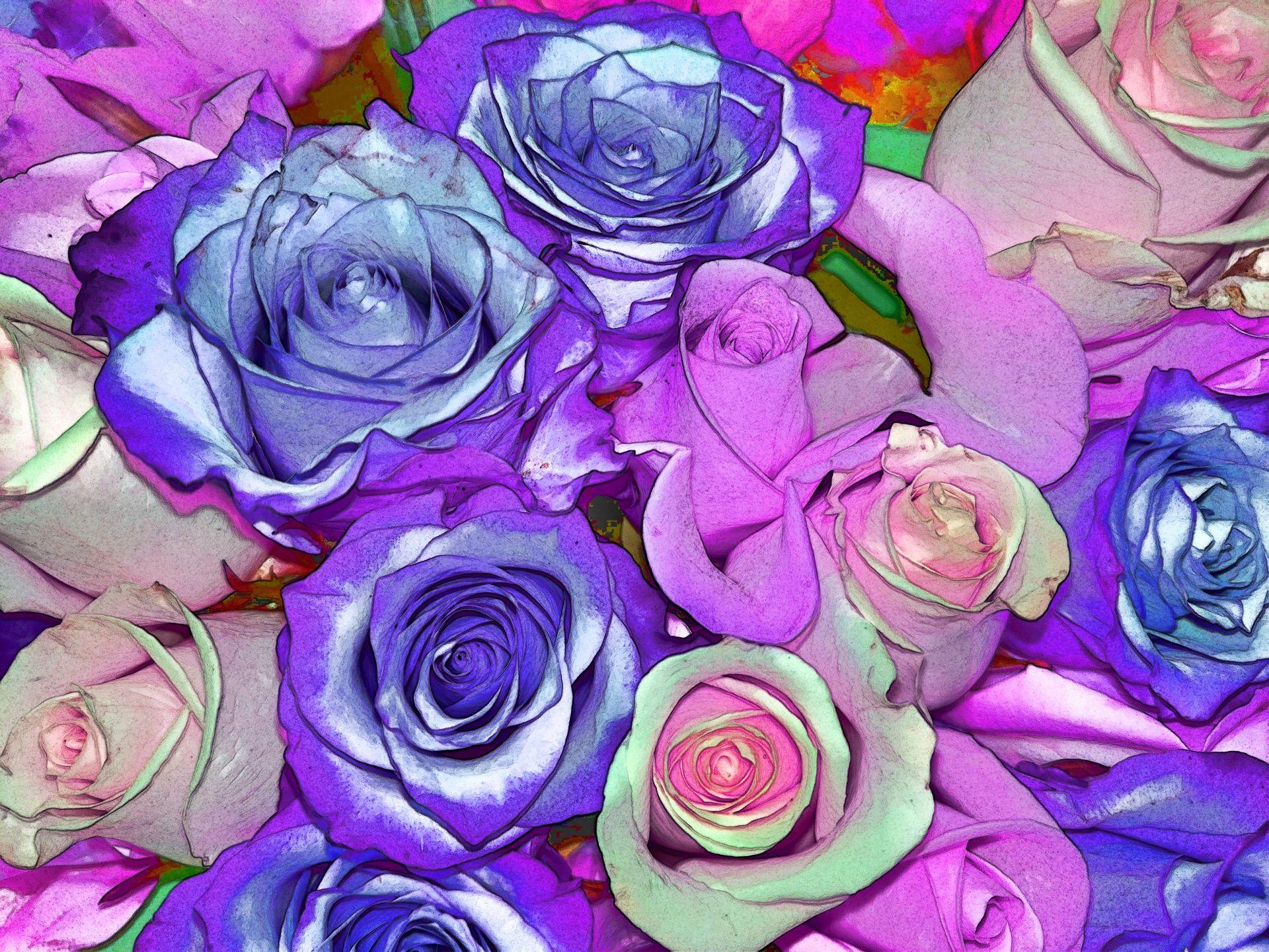 Artistic Roses Background Free Domain Picture