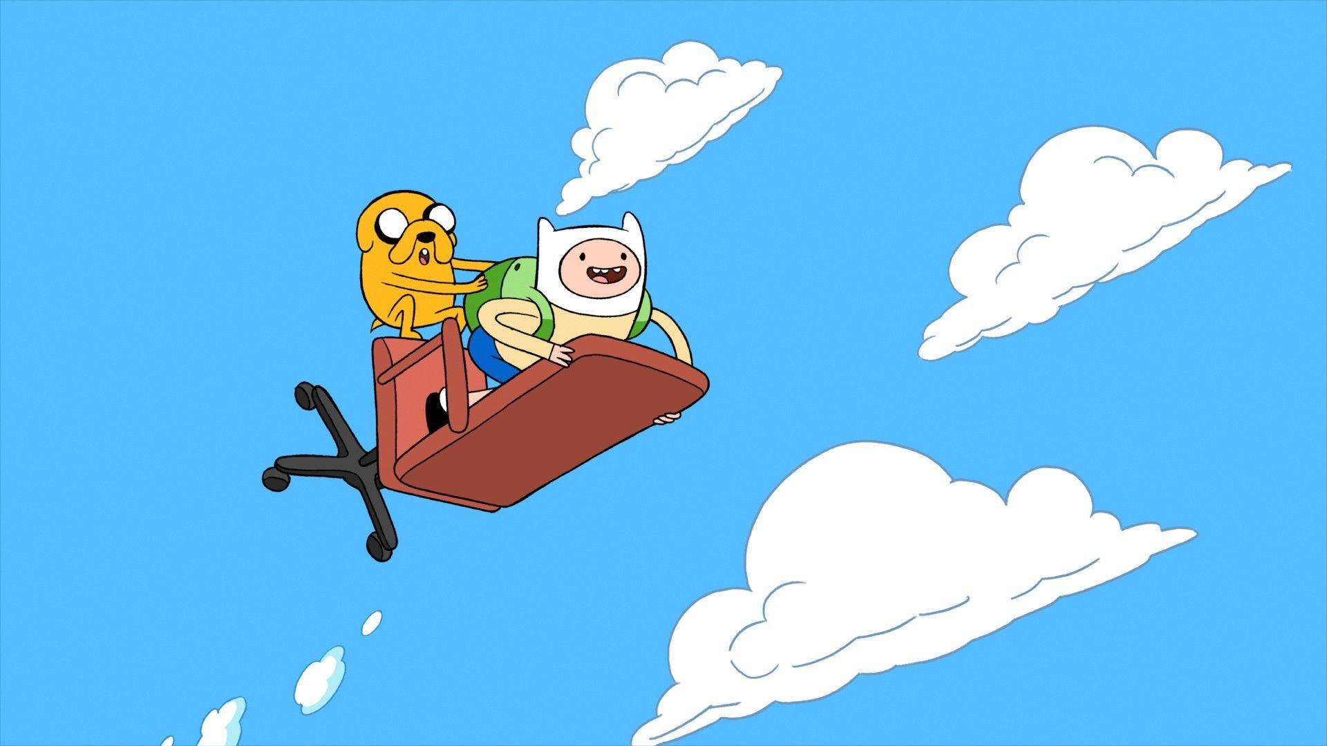 adventure time chair clouds finn the human jake the dog Wallpaper